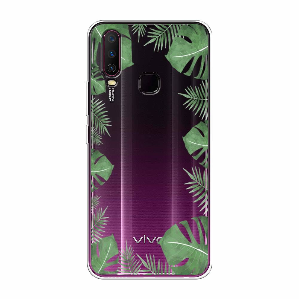 

Чехол Awog на Vivo Y17/Y12 "Листья папоротника рамка", Разноцветный, 261750-8