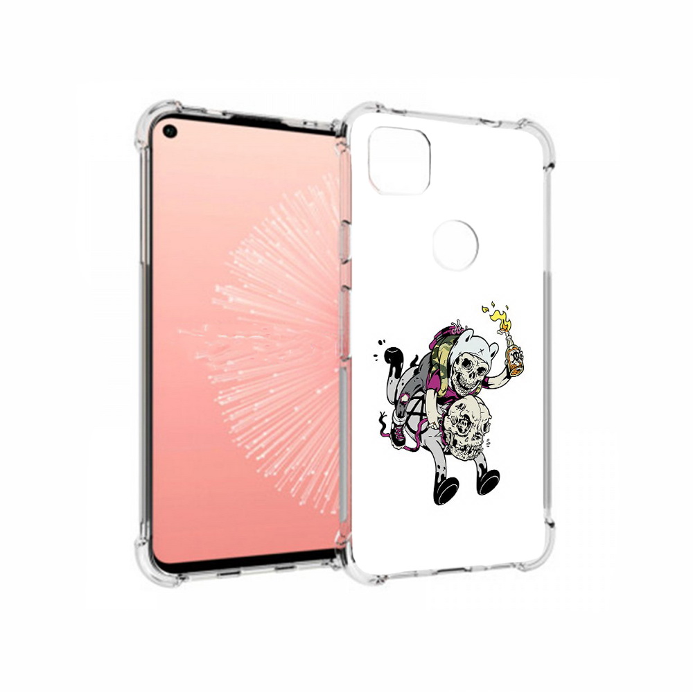 

Чехол MyPads Tocco для Google Pixel 4A время приключений скелеты, Прозрачный, Tocco