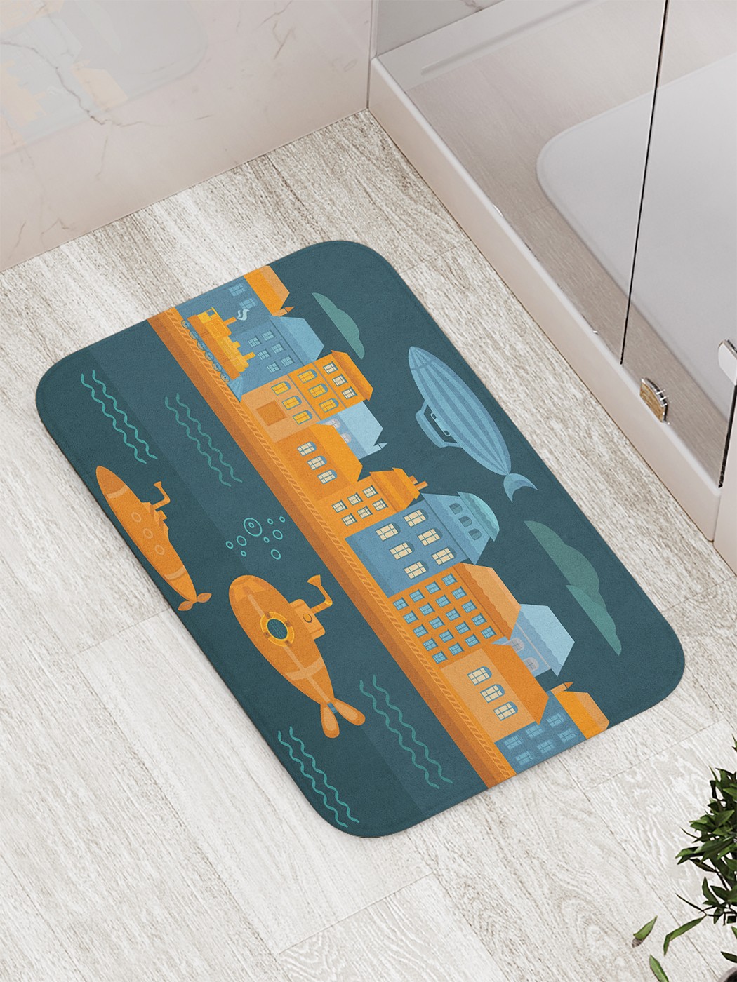 

Коврик противоскользящий для ванной, сауны, бассейна, 77х52 см bath_88157 JoyArty