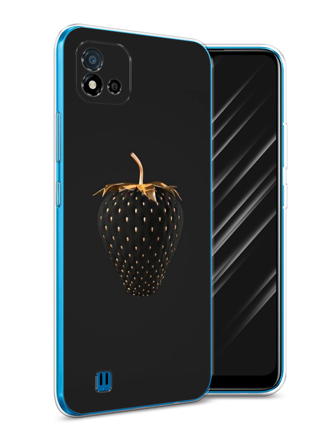 

Чехол Awog на Realme C11 (2021) "Черно-золотая клубника", Разноцветный, 257550-10