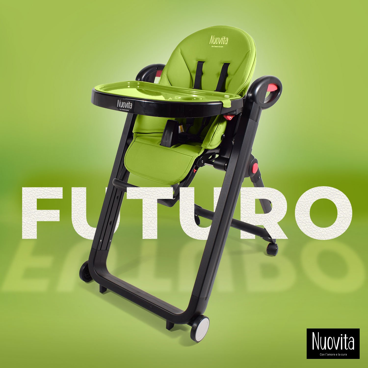 Стульчик для кормления Nuovita Futuro Nero (Verde/Зеленый) стульчик для кормления nuovita futuro senso nero verde зеленый