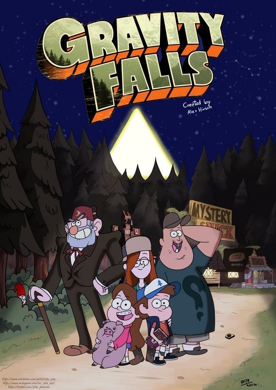 

Постер к мультфильму "Гравити Фолз" (Gravity Falls) A2