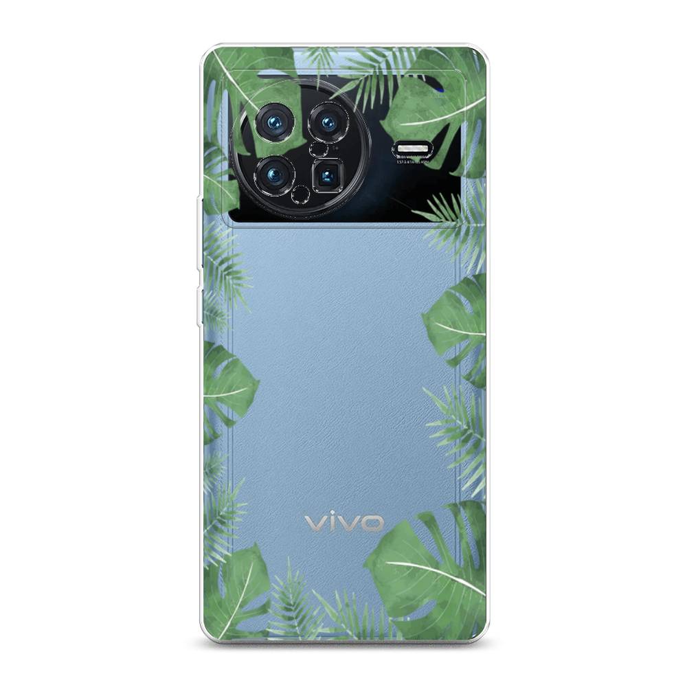 

Чехол Awog на Vivo X Note "Листья папоротника рамка", Разноцветный, 266950-8