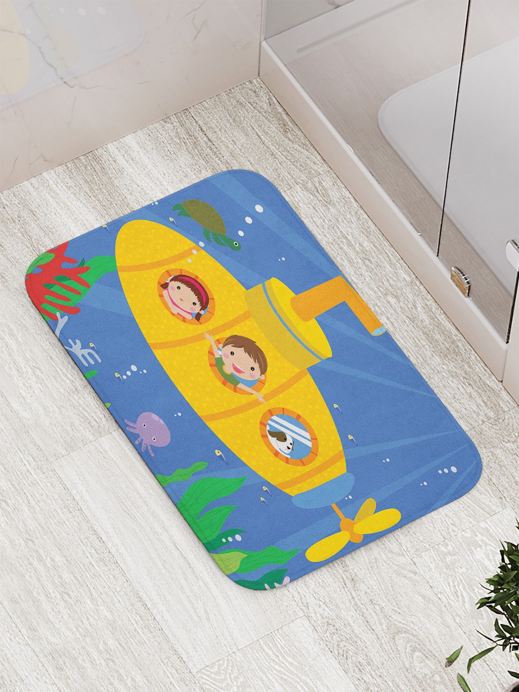 

Коврик противоскользящий для ванной, сауны, бассейна, 77х52 см bath_88147 JoyArty