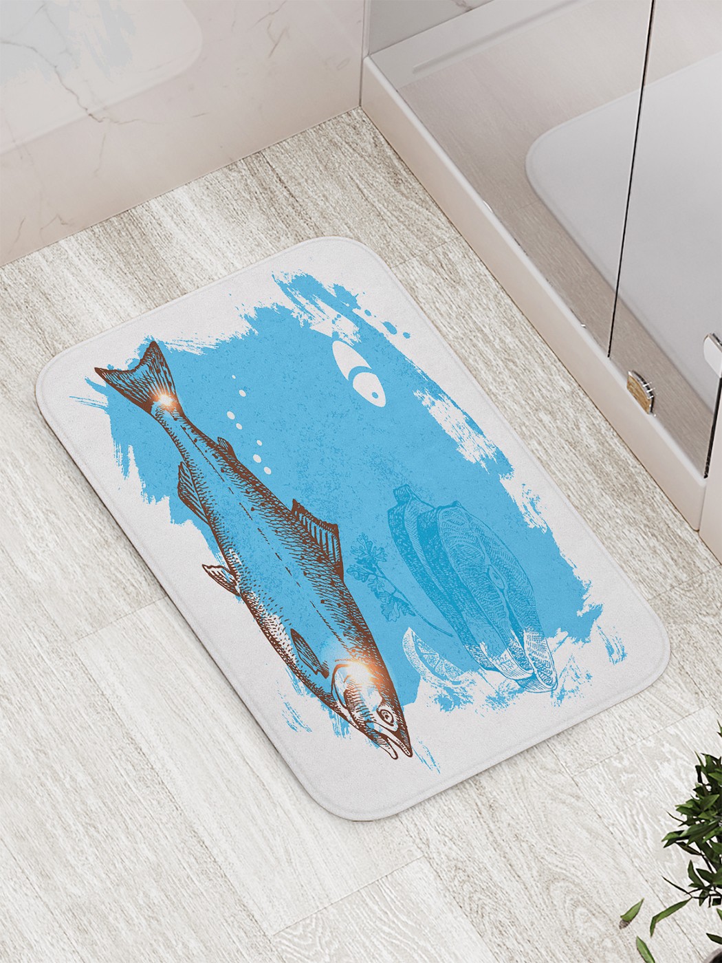 

Коврик противоскользящий для ванной, сауны, бассейна, 77х52 см bath_88110 JoyArty