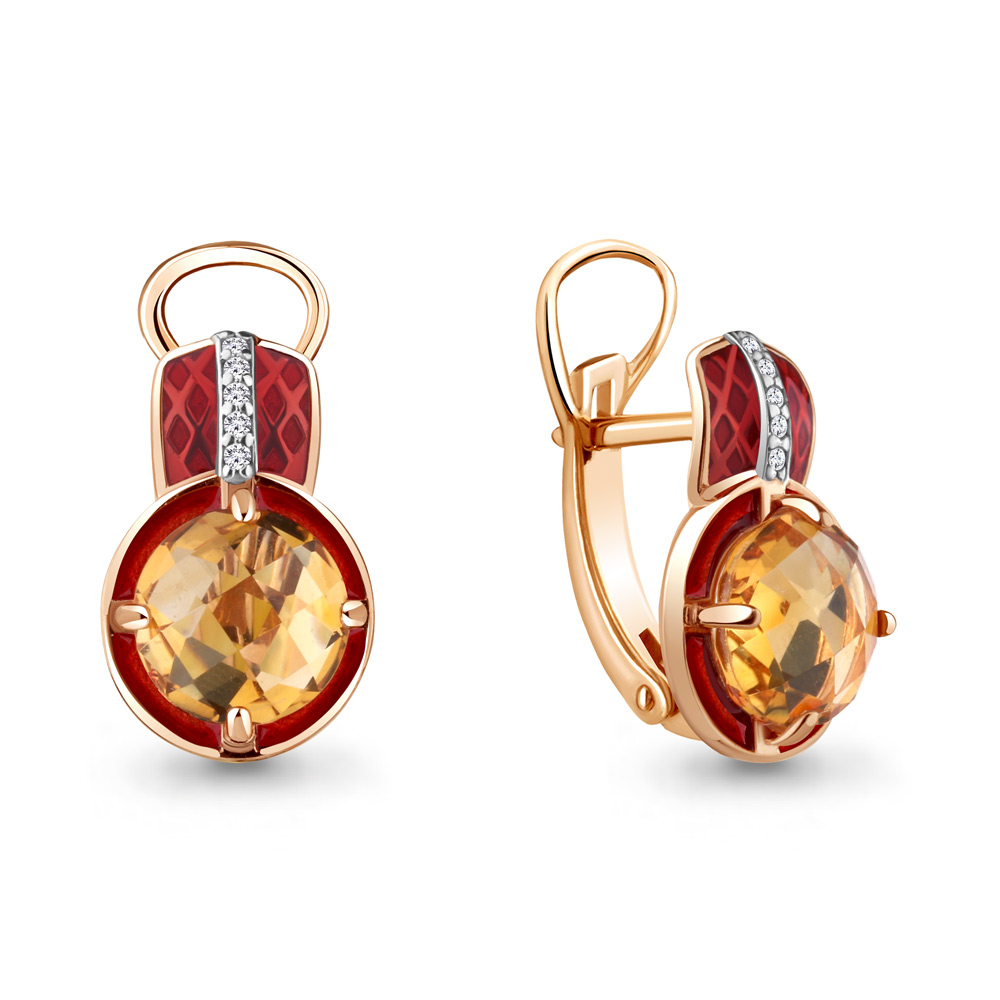

Серьги из серебра с фианитом Aquamarine 4464206А_925_з, 4464206А_925_з