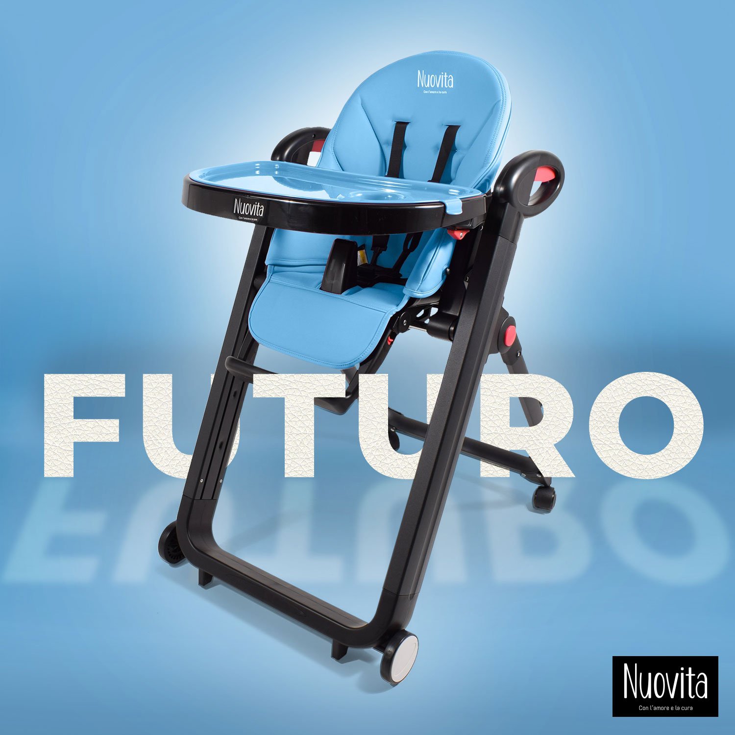 Стульчик для кормления Nuovita Futuro Nero (Blu /Голубой) стульчик для кормления nuovita futuro senso nero verde зеленый