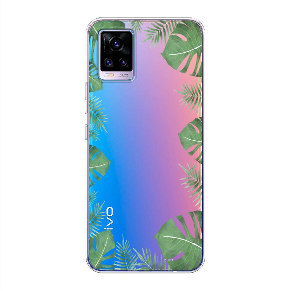 

Чехол Awog на Vivo V20 "Листья папоротника рамка", Разноцветный, 263350-8