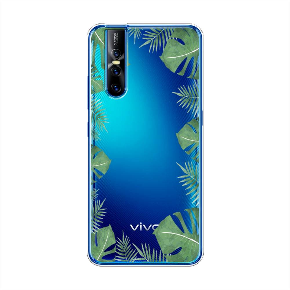 

Чехол Awog на Vivo V15 Pro "Листья папоротника рамка", Разноцветный, 261150-8