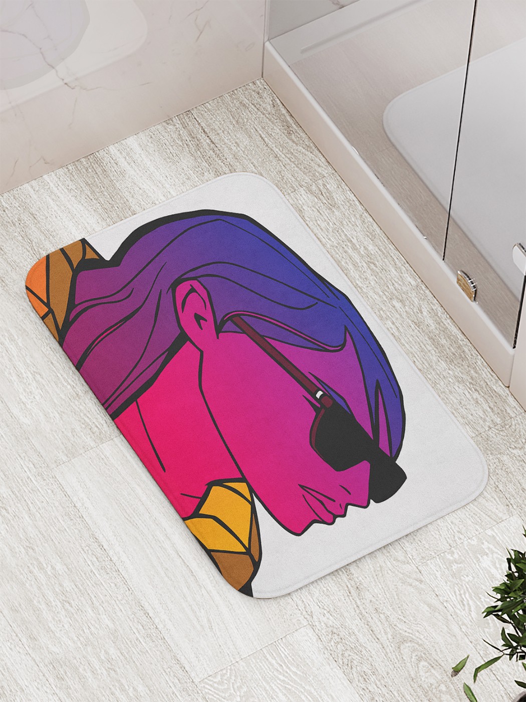 

Коврик противоскользящий для ванной, сауны, бассейна, 77х52 см bath_88051 JoyArty