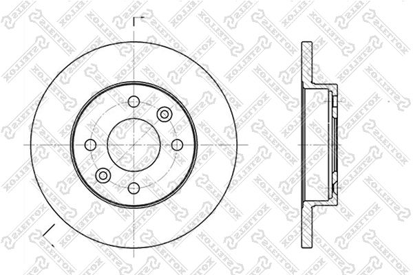 

6020-3908-SX_диск тормозной передний! Renault Clio/R19/R21 1.2-1.9D 86>