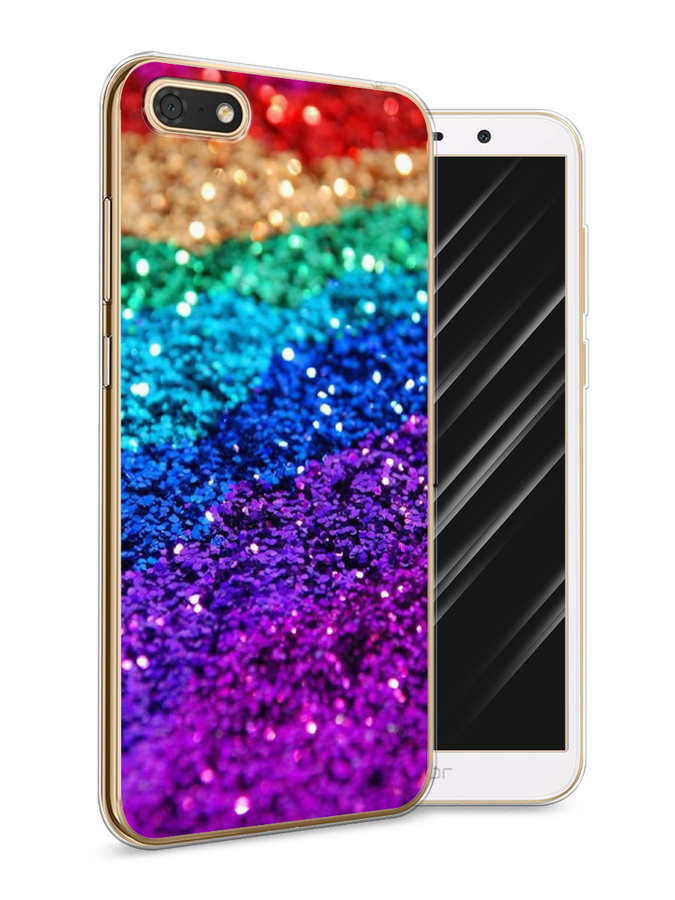 

Чехол Awog на Honor 7A "Блестящая радуга рисунок", Разноцветный, 65250-3