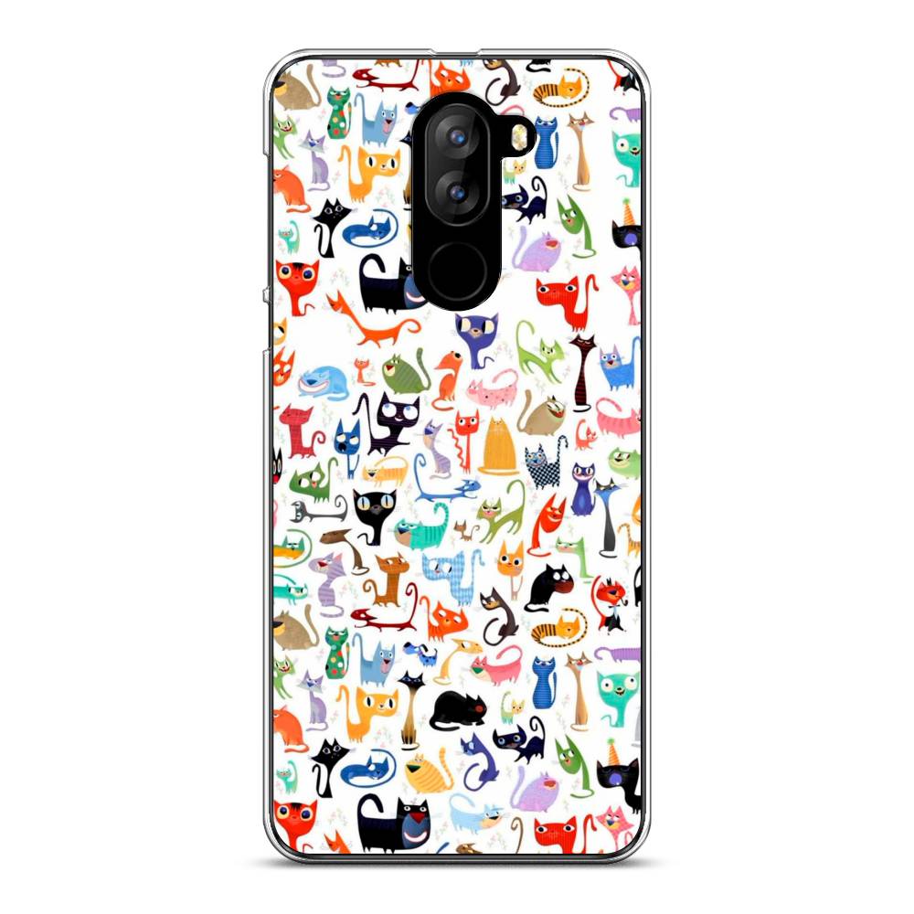 

Чехол на Doogee X60L "Цветные коты", Разноцветный, 220550-1