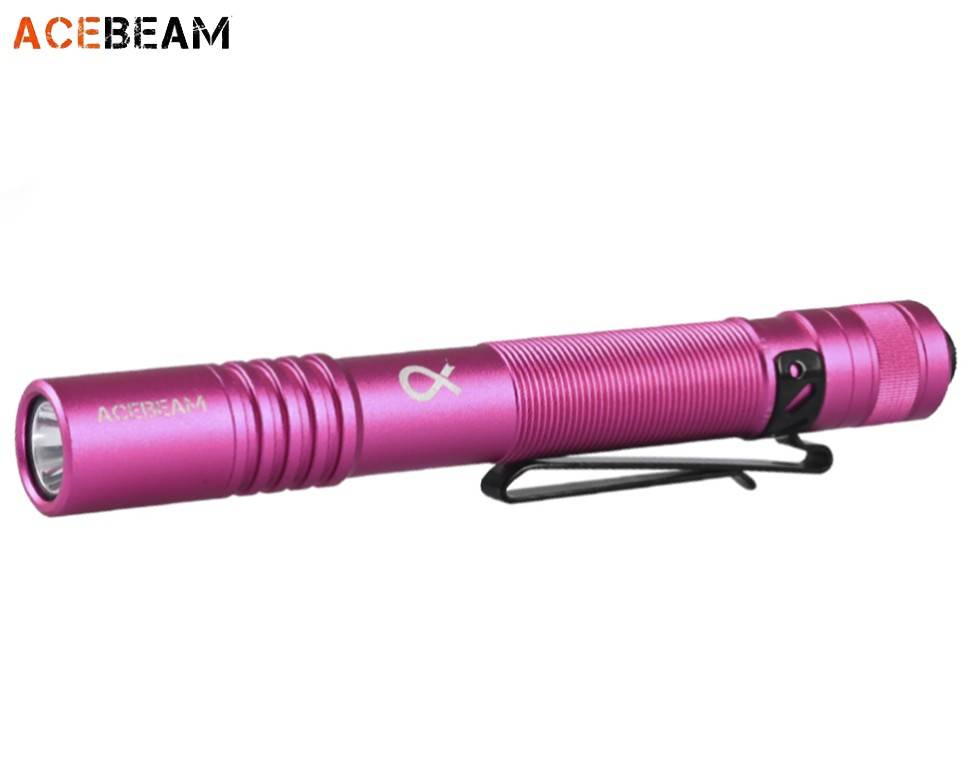 EDC фонарь Acebeam Pokelit 2*AA Pink, диод Nichia 519A CRI 90, 101 метр, 600 люмен