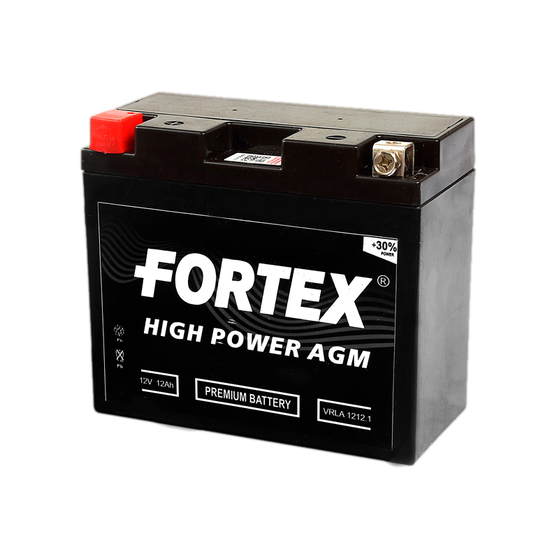 АКБ Мото 12 В 12 А/ч п.п. Fortex AGM ток 125 150 х 70 х 130