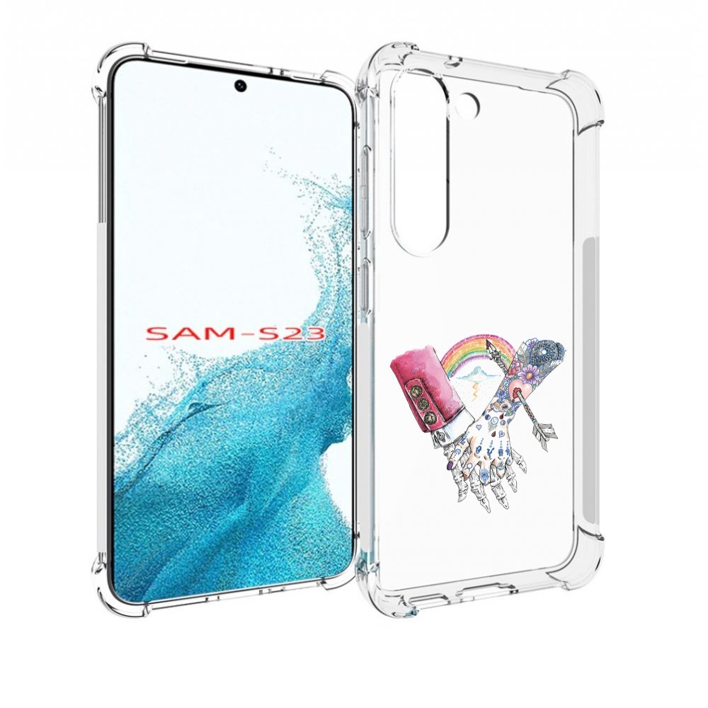 

Чехол MyPads абстракция руки в татуировках для Samsung Galaxy S23, Прозрачный, Tocco
