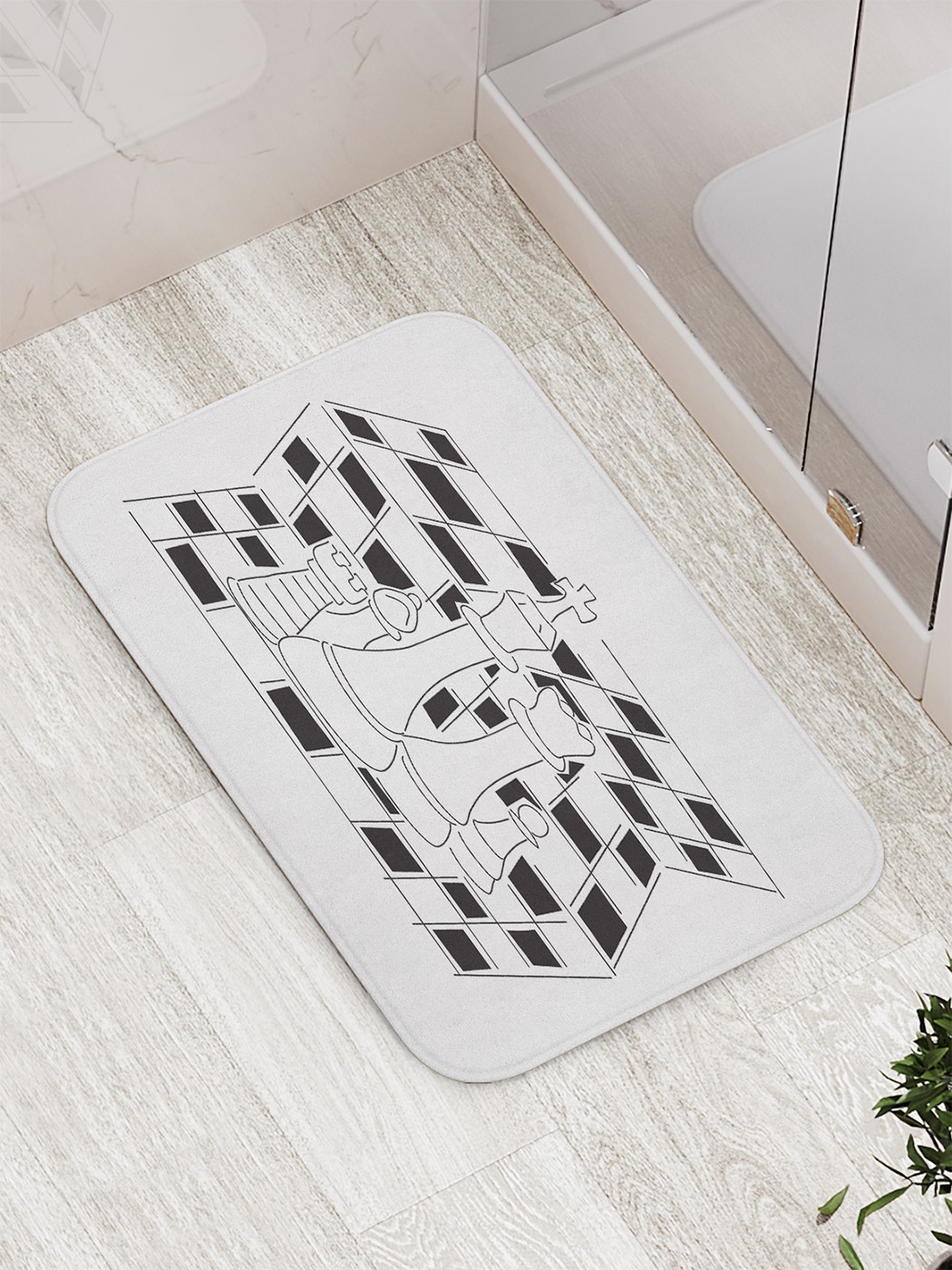 

Коврик противоскользящий для ванной, сауны, бассейна, 77х52 см bath_84791 JoyArty