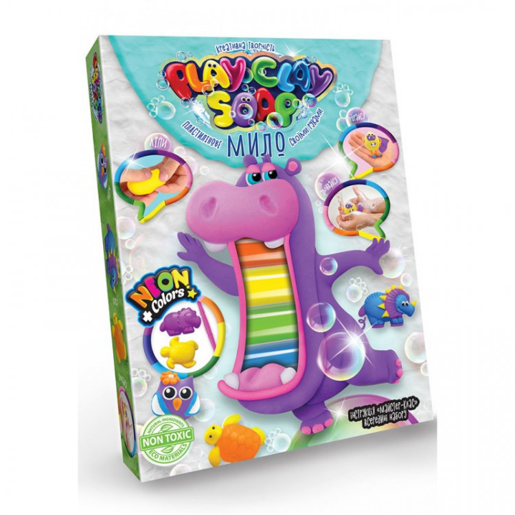 фото Пластилиновое мыло своими руками danko toys play clay soap 6 цветов, набор 1