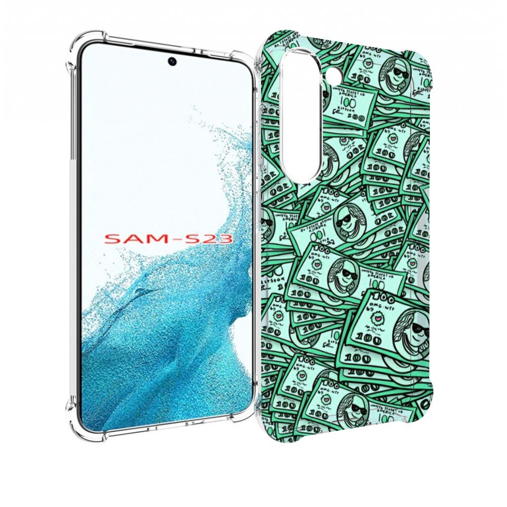 Чехол MyPads доллары картинка для Samsung Galaxy S23