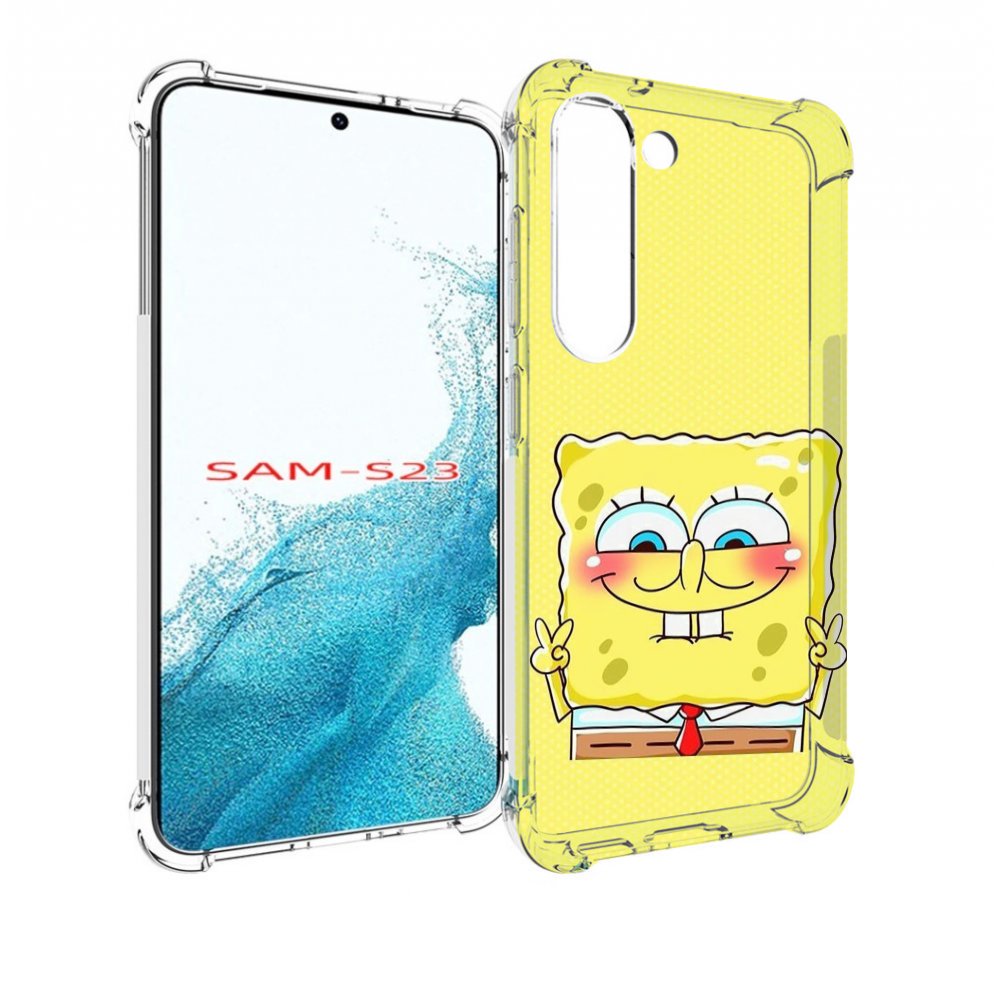 

Чехол MyPads довольный милый спанчбоб для Samsung Galaxy S23, Прозрачный, Tocco