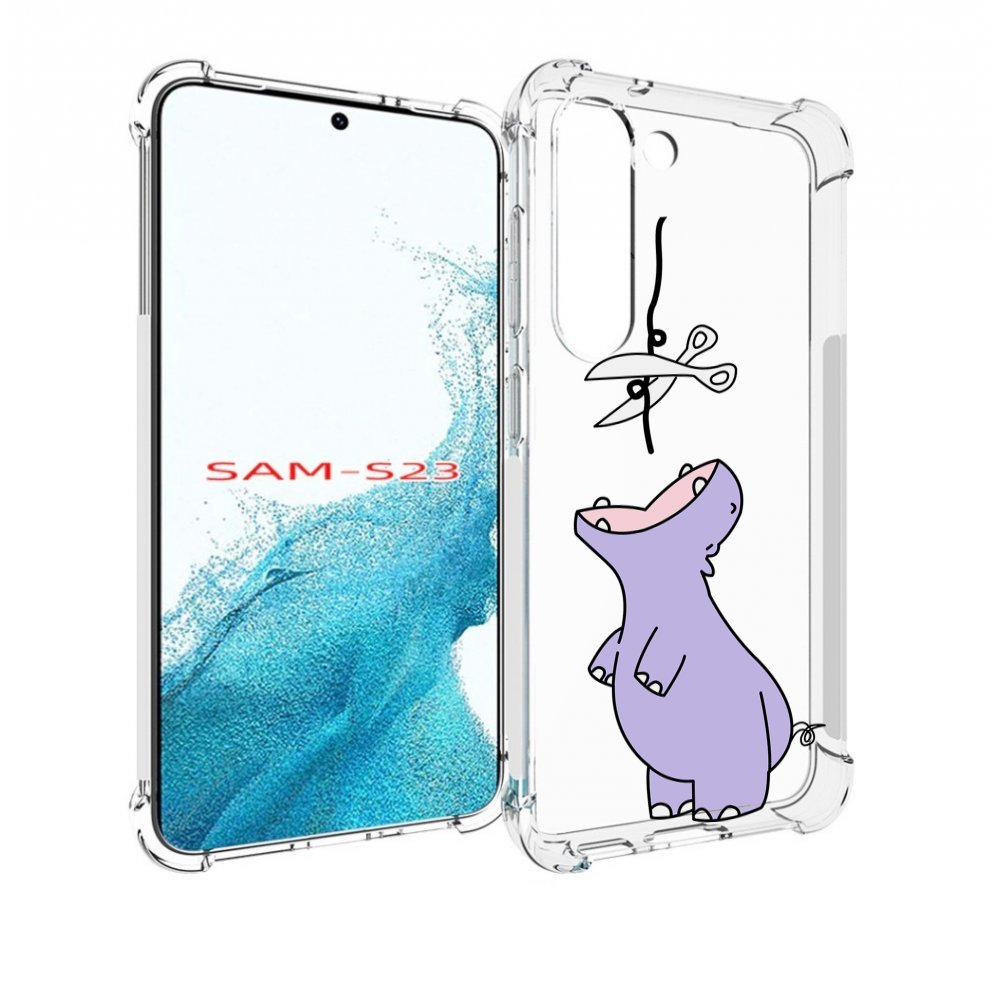 

Чехол MyPads динозаврик-фиолетовый для Samsung Galaxy S23, Прозрачный, Tocco