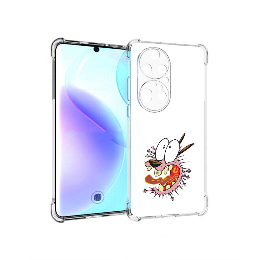 

Чехол MyPads Tocco для Huawei P50 Pro испуганный бобик, Прозрачный, Tocco