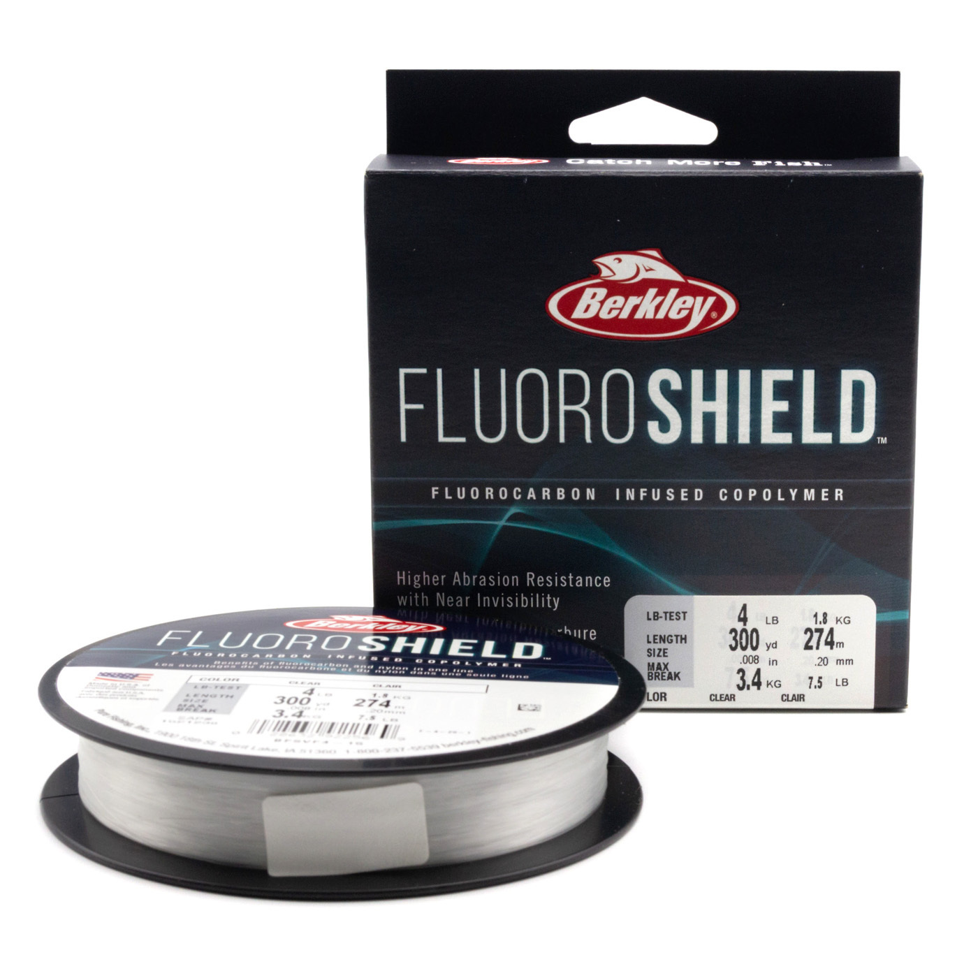 Леска флюорокарбоновая Berkley Fluoroshield 274m 0,46mm 15,6kg