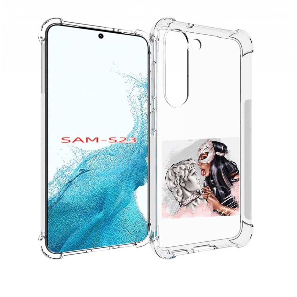 

Чехол MyPads девушка-флирт женский для Samsung Galaxy S23, Прозрачный, Tocco