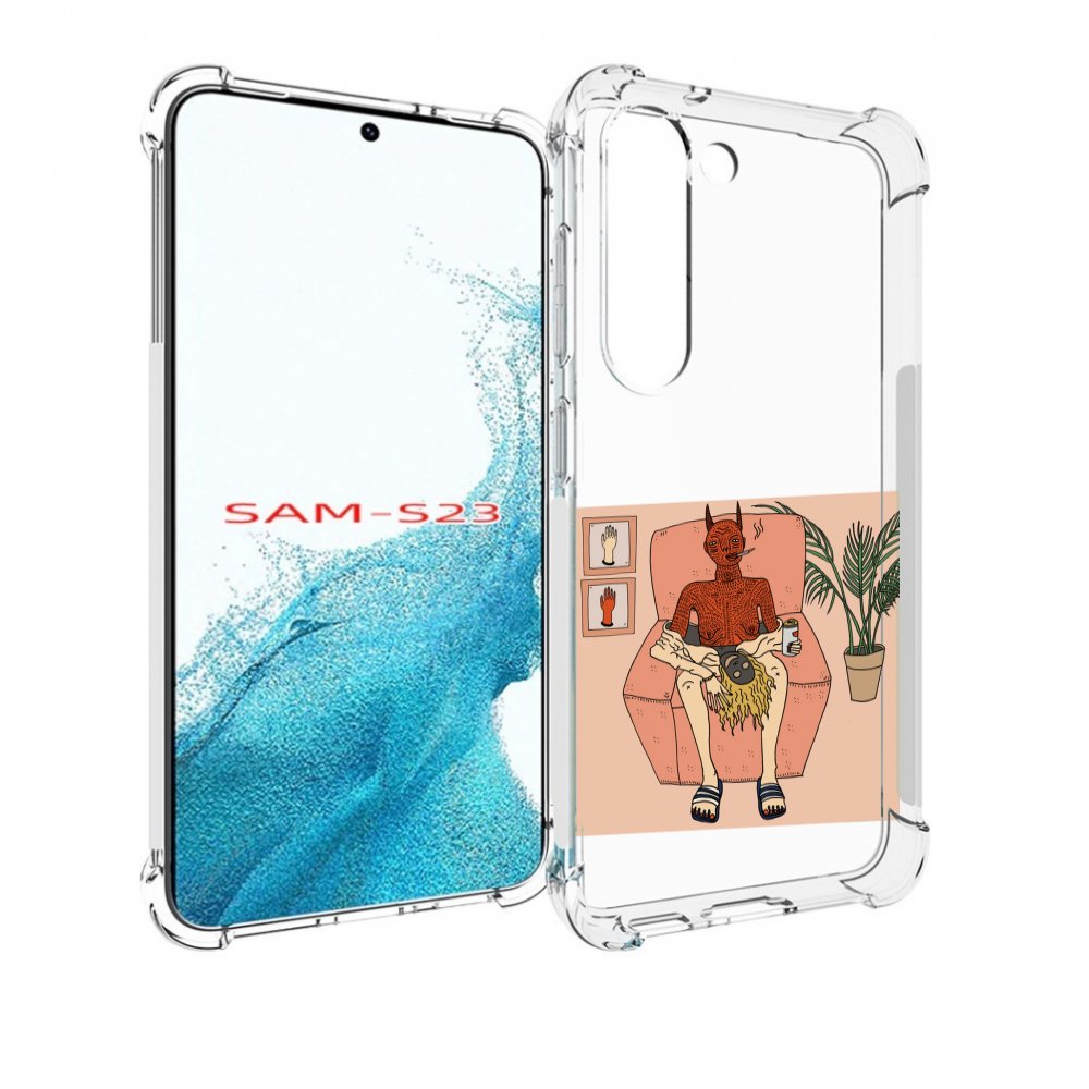 

Чехол MyPads девушка-сняла-кожу для Samsung Galaxy S23, Прозрачный, Tocco