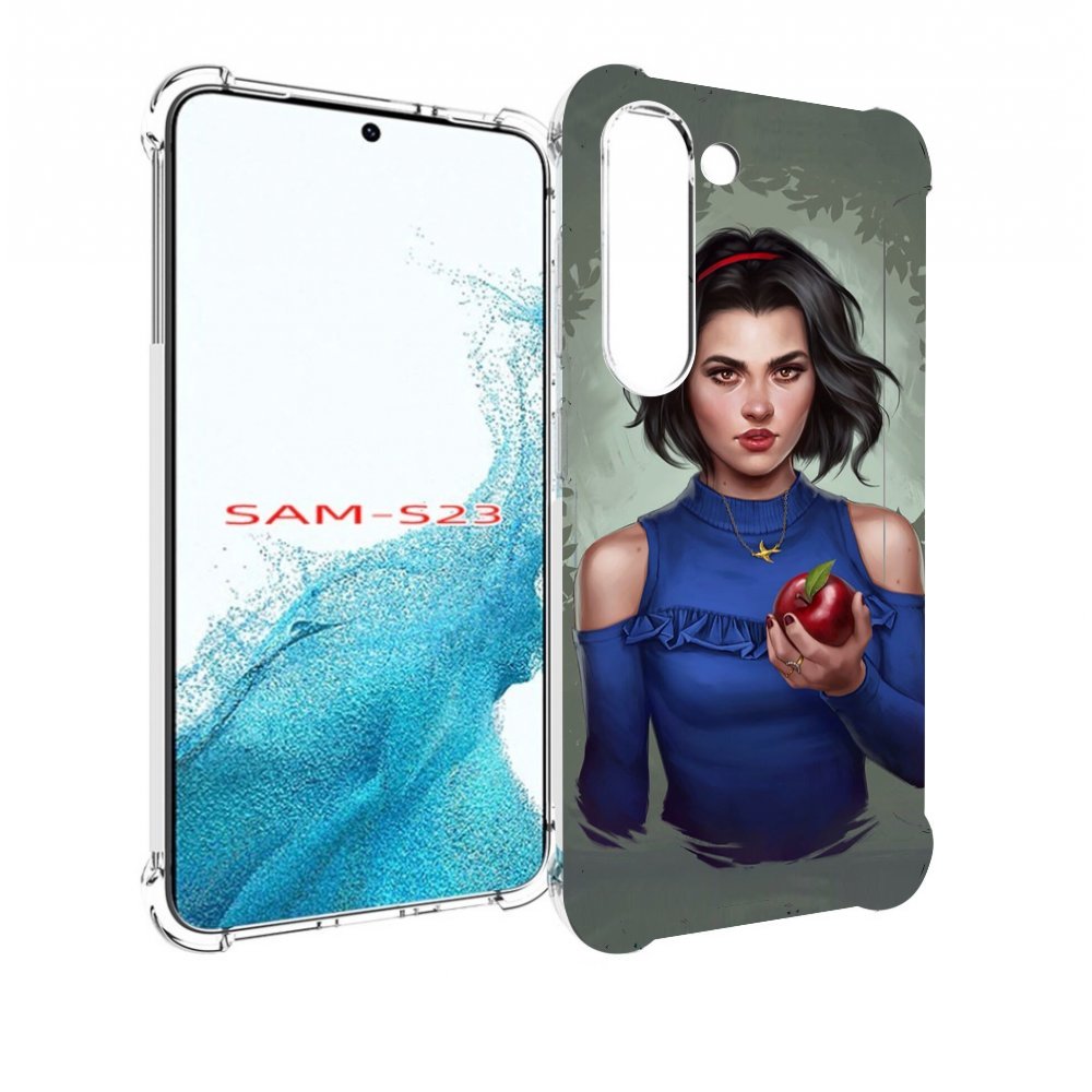 Чехол MyPads девушка-с-яблоком женский для Samsung Galaxy S23