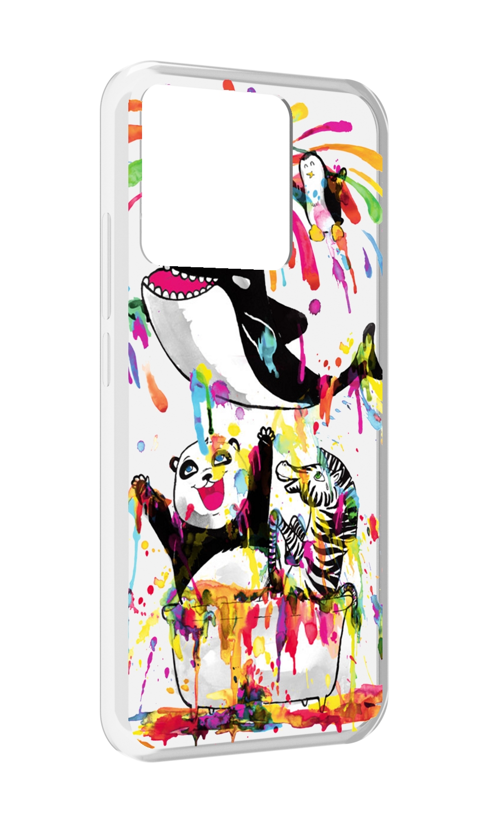 

Чехол MyPads Tocco для Xiaomi Redmi 10A Хиппи кит, Прозрачный, Tocco