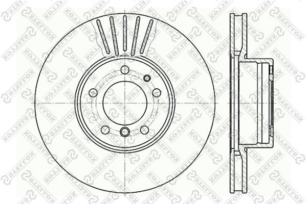 

6020-1532V-SX_диск тормозной передний! BMW E38/E39 3.5/4.0/5.0 M60/M62/M70/M73 95>