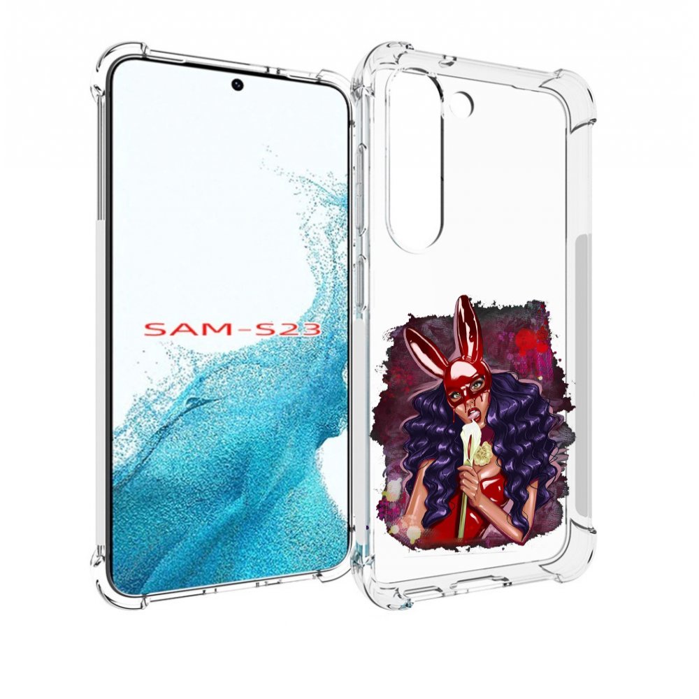 

Чехол MyPads девушка-с-текучей-маской женский для Samsung Galaxy S23, Прозрачный, Tocco