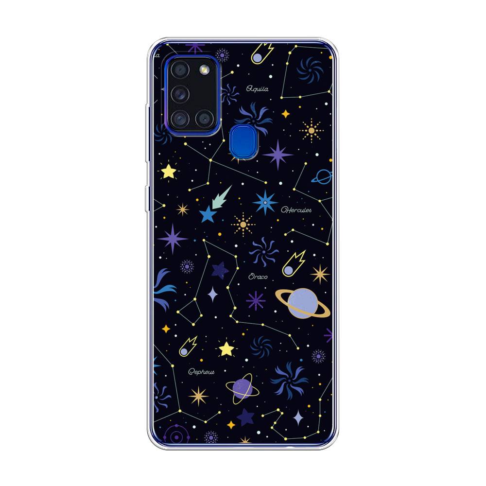 фото Чехол на samsung galaxy a21s "цветной космос" case place