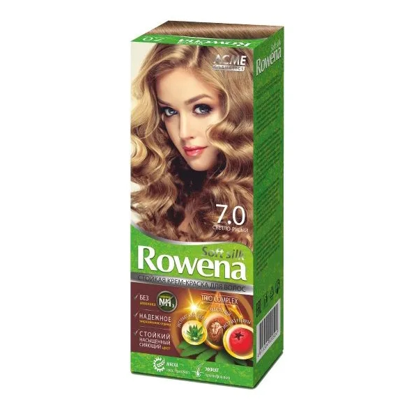 Крем-краска для волос Rowena soft silk стойкая тон 7.0 светло-русый