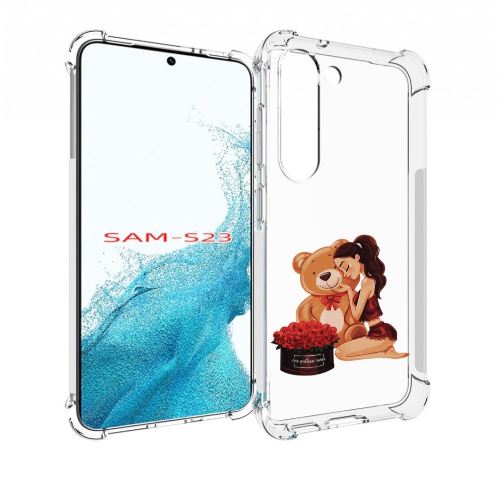 

Чехол MyPads девушка-с-подарками женский для Samsung Galaxy S23, Прозрачный, Tocco