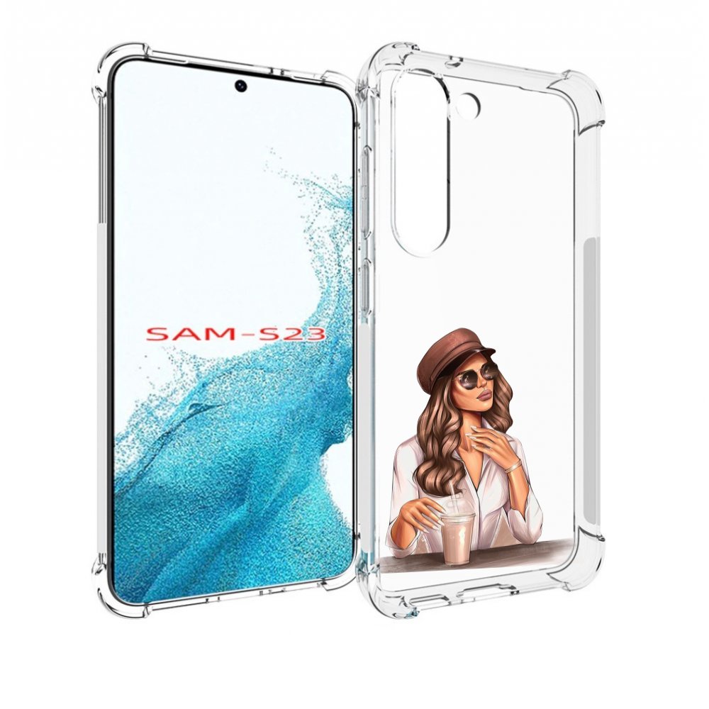 

Чехол MyPads девушка-с-милкшейком женский для Samsung Galaxy S23, Прозрачный, Tocco