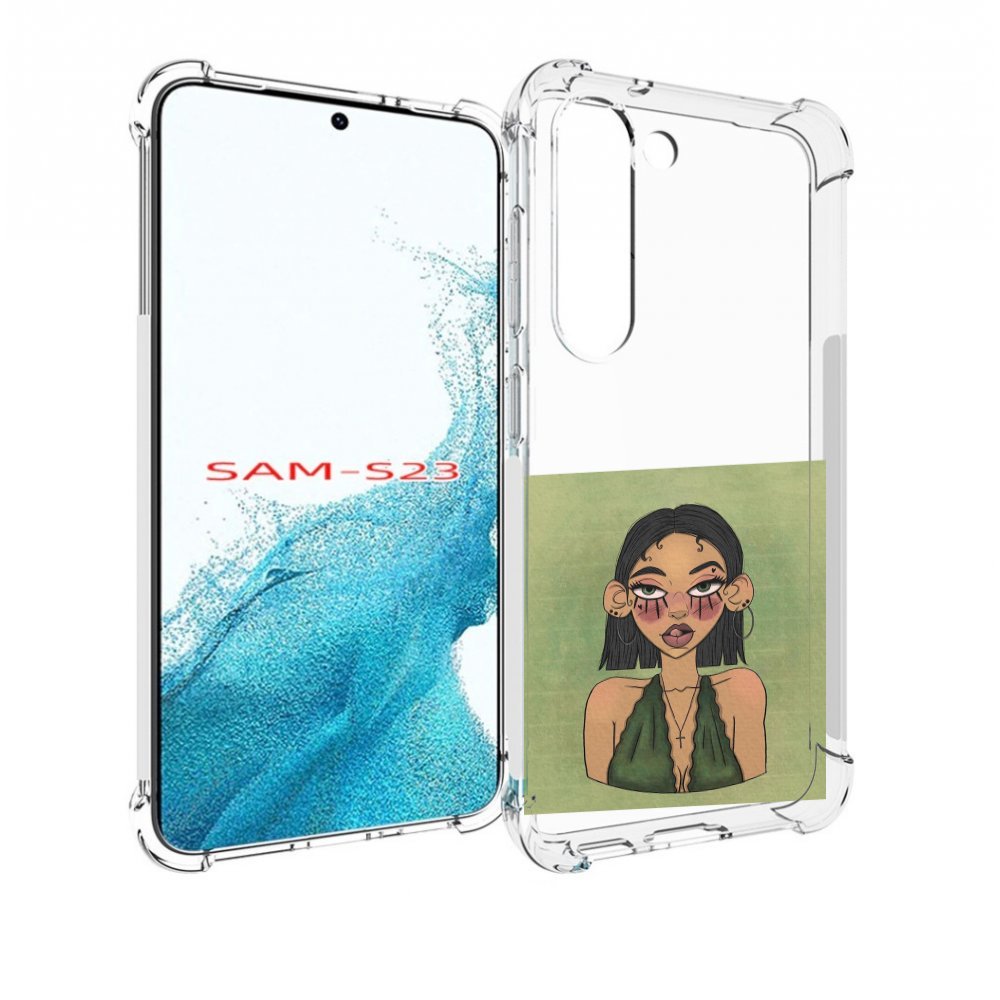 

Чехол MyPads девушка-с-каре-и-тату для Samsung Galaxy S23, Прозрачный, Tocco