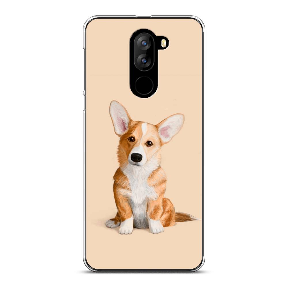 

Чехол на Doogee X60L "Грустный Корги", Коричневый;бежевый, 220550-1