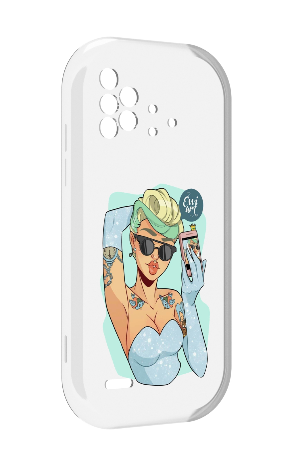 

Чехол MyPads девушка с короткой стрижкой женский для UMIDIGI Bison X10 / X10 Pro, Прозрачный, Tocco