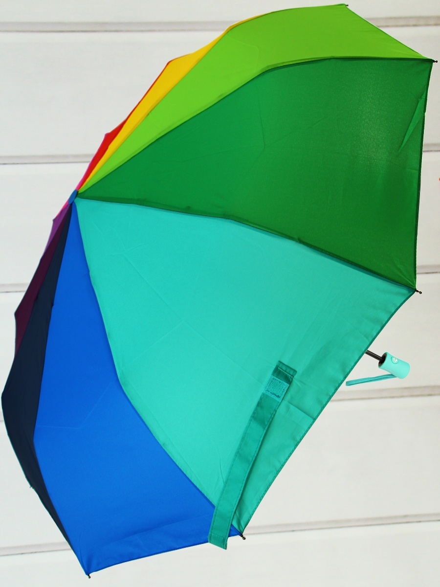 

Зонт складной женский автоматический RainBrella 185 бирюзовый, 185