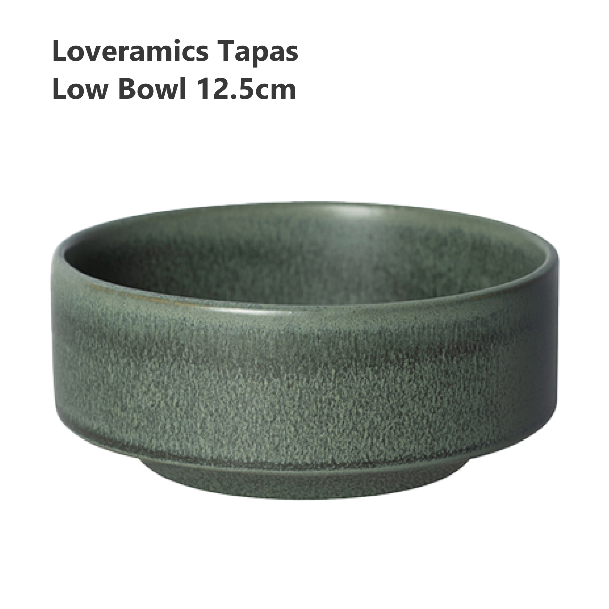 Тарелка Loveramics Tapas 12.5cm Low Bowl (M) (Matte Dark Green) D114-10BDG