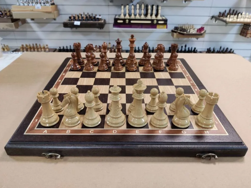 Шахматы Lavochkashop турнирные Стаунтон композит люкс венге большие