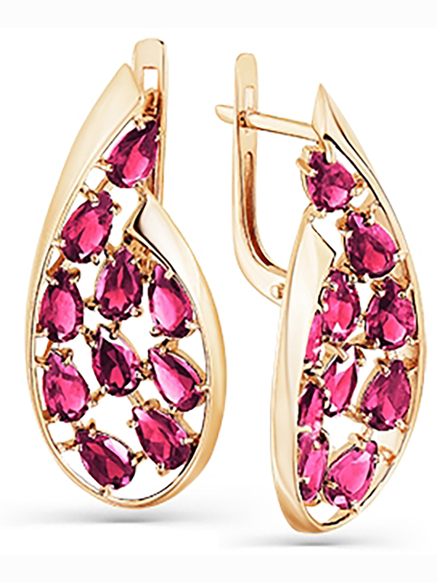

Серьги из красного золота с 20 корундами Master Brilliant 02-2-749-1600-010, 02-2-749-1600-010
