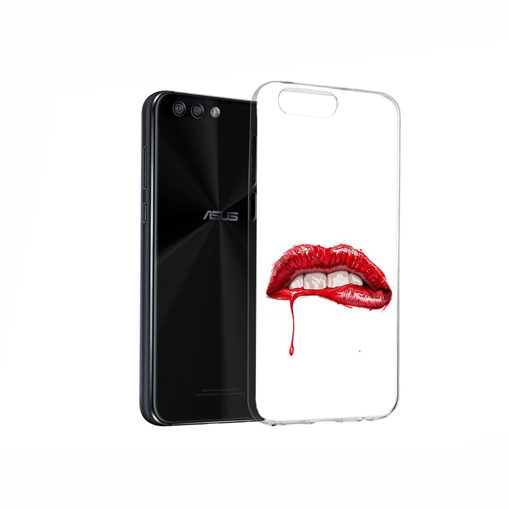 

Чехол MyPads Tocco для Asus ZenFone 4 яркие красные губы, Прозрачный, Tocco