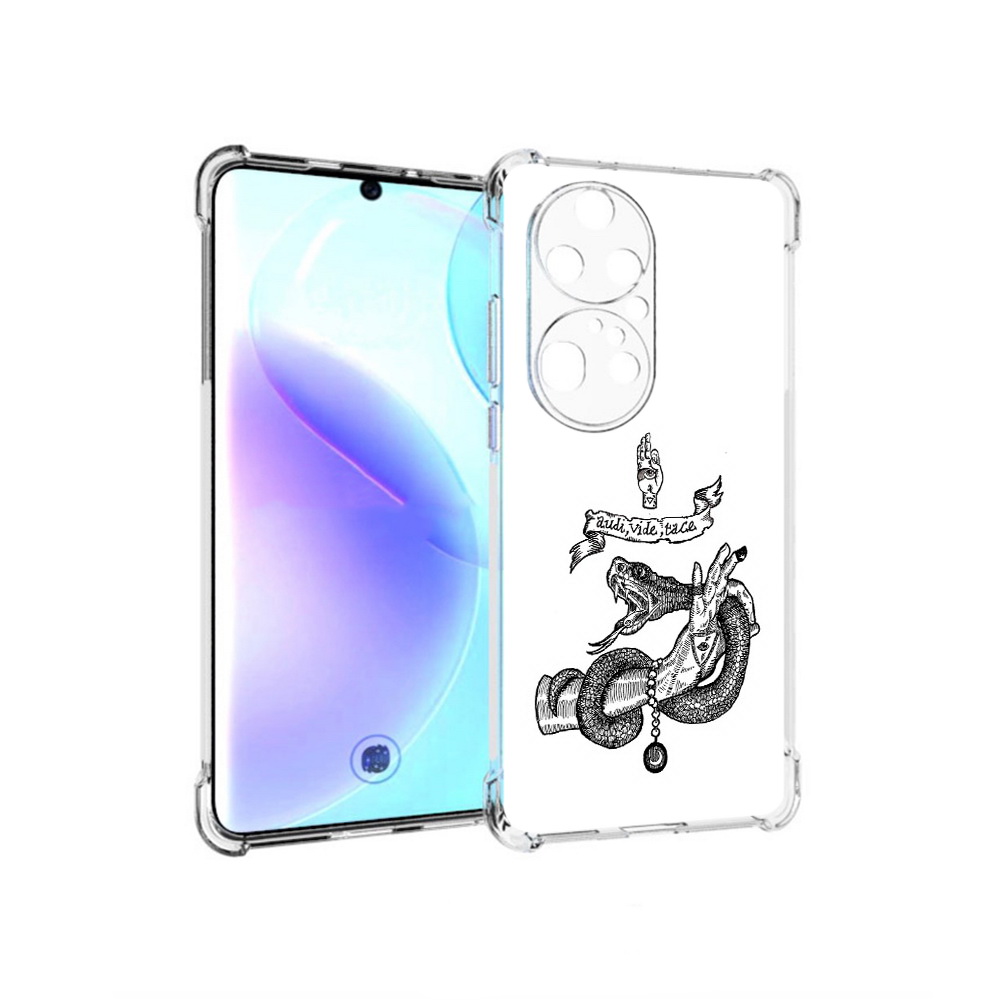 Чехол MyPads Tocco для Huawei P50 Pro змея на руке рисунок
