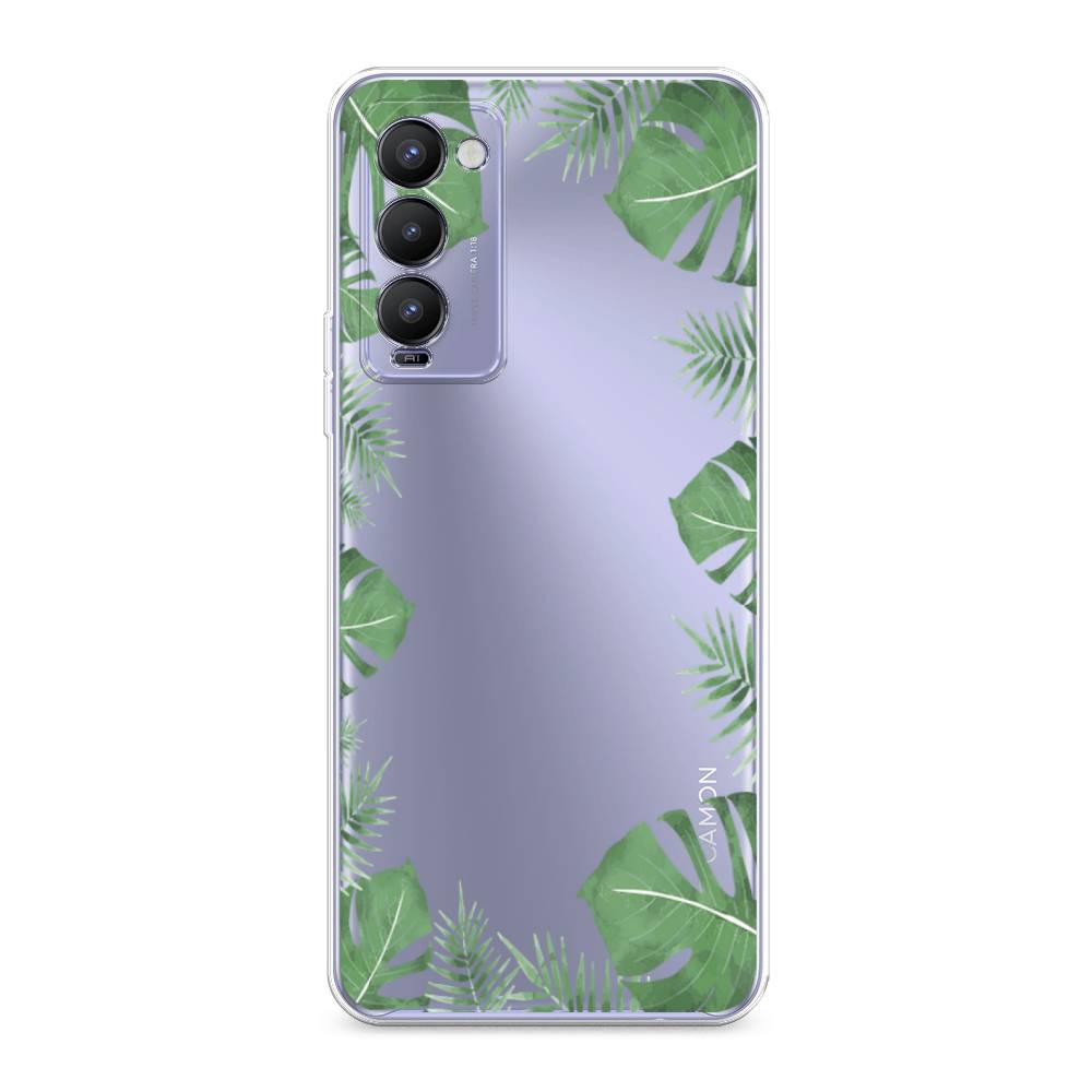 

Чехол Awog на Tecno Camon 18/18T "Листья папоротника рамка", Разноцветный, 300950-8