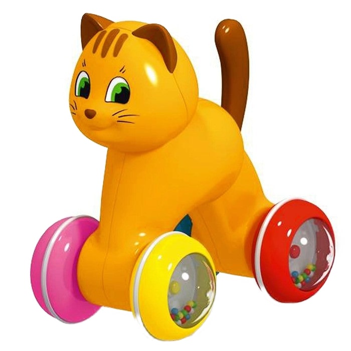 

Игрушка-покатушка Stellar Котик 3794407, Разноцветный