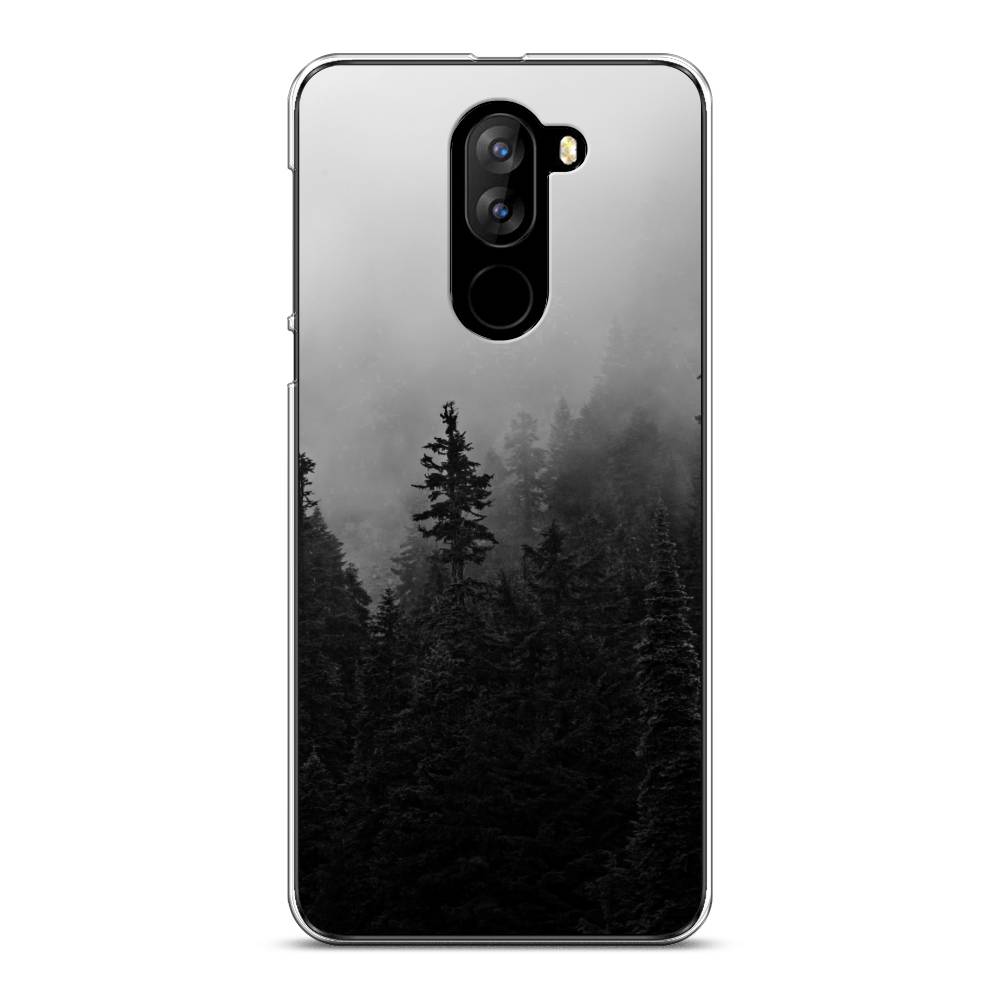 

Чехол на Doogee X60L "Туманный лес", Серый;черный, 220550-2