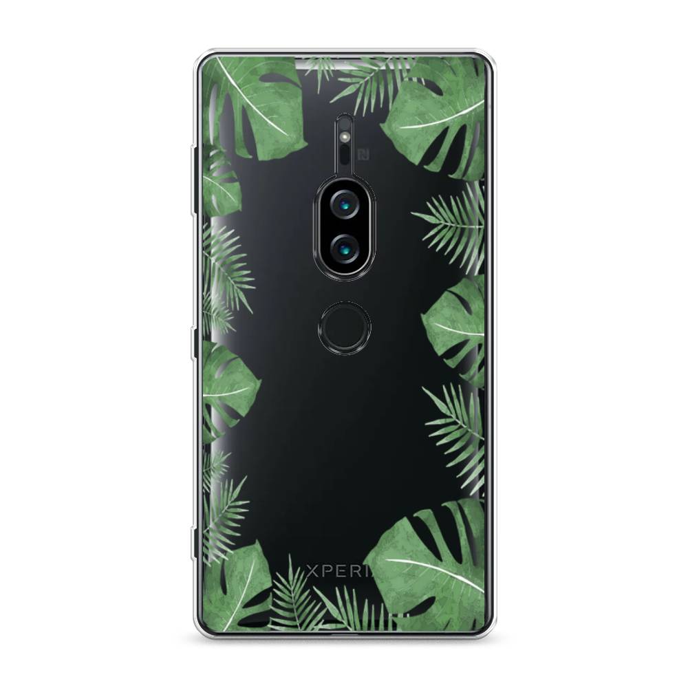 

Силиконовый чехол "Листья папоротника рамка" на Sony Xperia XZ2 Premium, 53350-8
